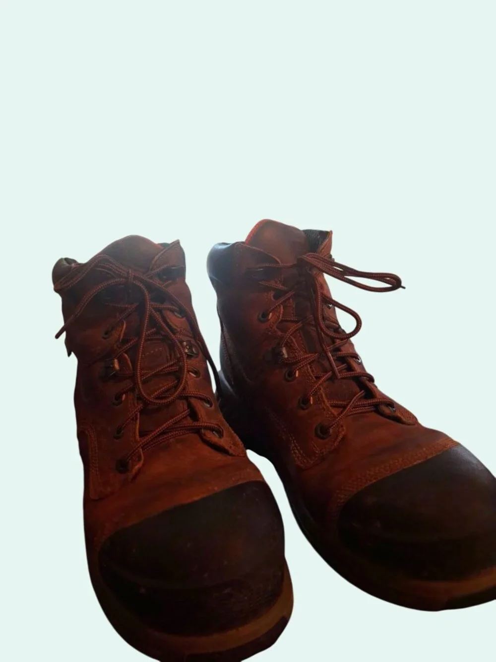 Timberland Pro Mens Brown Leather Waterproof Steel Toe Work Boots Size 12W*SH8